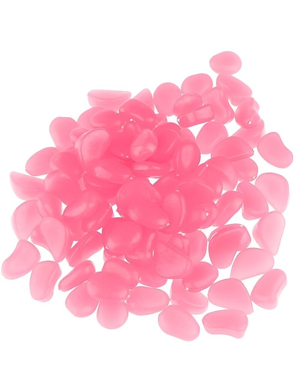 150PCS Glow Stones Glowing in The Dark Pebbles Outdoor Decor Fish Tank (Pink)